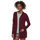 Juniors' Pink Republic Open-front Cardigan, Teens, Size: Xl, Dark Pink