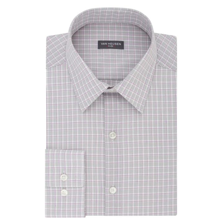 Men's Van Heusen Slim-fit Flex Collar Stretch Dress Shirt, Size: 15-32/33, Purple Oth