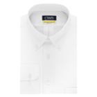 Men's Chaps Regular Fit Comfort Stretch Button-down Collar Dress Shirt, Size: 17-34/35, White