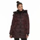 Women's Hfx Faux-fur Trimmed Puffer Jacket, Size: Small, Drk Purple