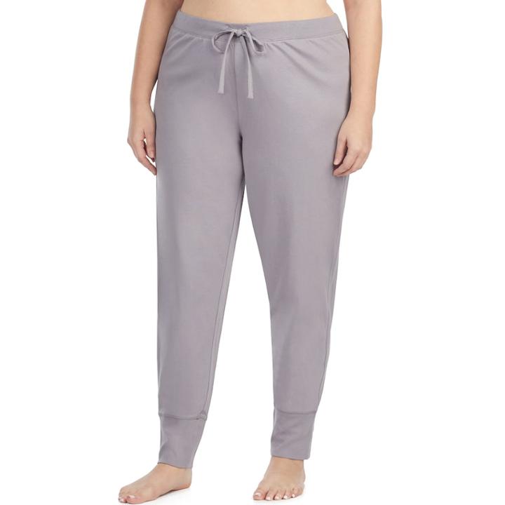 Plus Size Jockey Pajamas: Jogger Pants, Women's, Size: 2xl, Light Grey