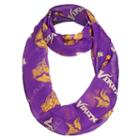 Forever Collectibles Minnesota Vikings Logo Infinity Scarf, Women's, Ovrfl Oth