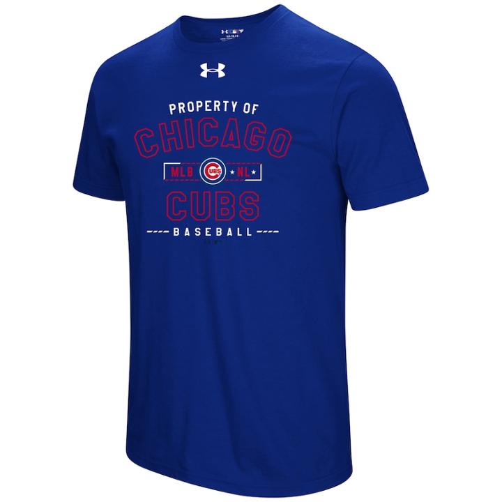 Men's Under Armour Chicago Cubs Heat Gear Crushed It Tee, Size: Xxl, Brt Blue