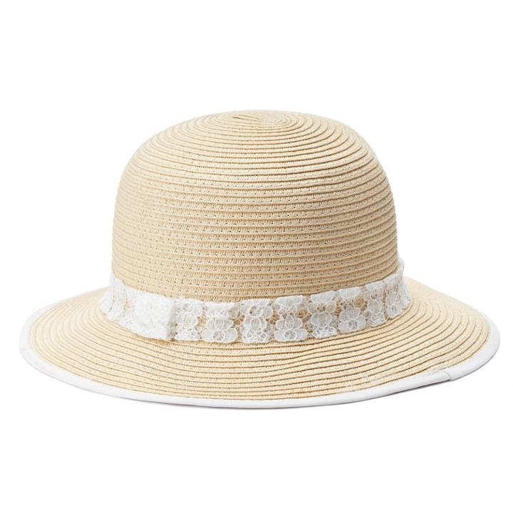 Women's Mudd&reg; Lace Band & Brim Cloche Hat, Lt Beige
