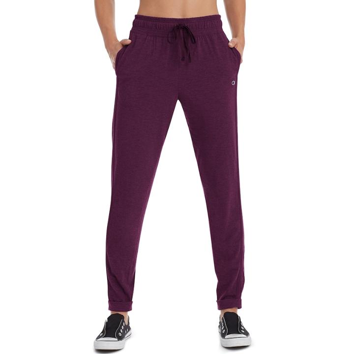 Women's Champion Heathered Jersey Zip-up Jacket, Size: Medium, Drk Purple
