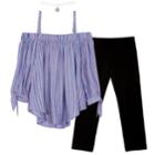 Girls 7-16 Iz Amy Byer Top With Necklace & Pants Set, Size: Large, Red