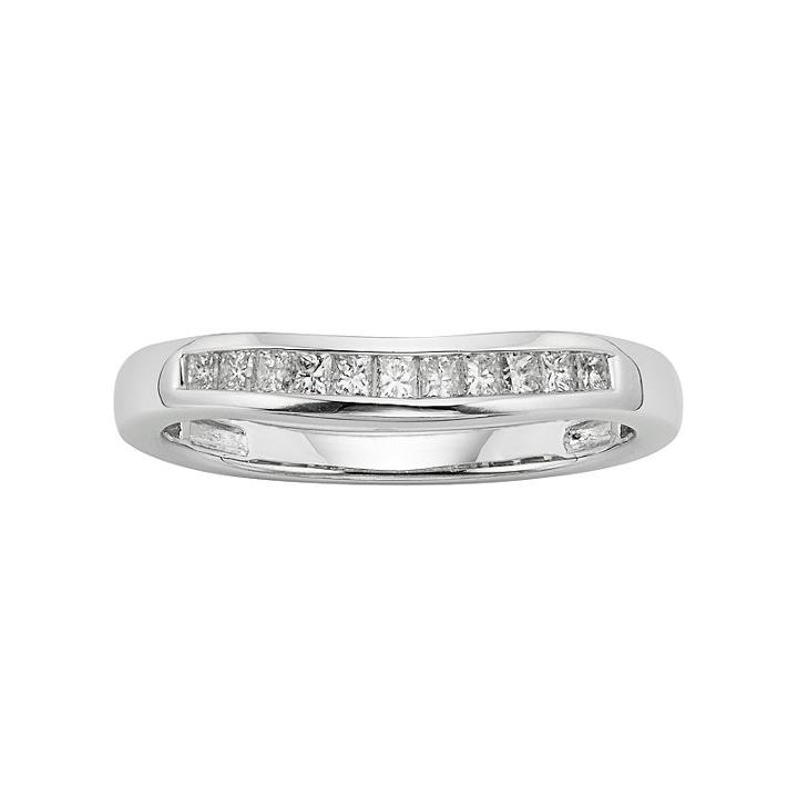 14k White Gold 1/3-ct. T.w. Igl Certified Diamond Wedding Ring, Women's, Size: 5.50