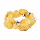 Yellow Composite Shell Stretch Bracelet Set, Women's