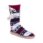 Women's Muk Luks Pom Pom Slipper Socks, Size: S-m, Light Blue