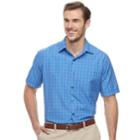 Big & Tall Van Heusen Air Classic-fit Windowpane Button-down Shirt, Men's, Size: L Tall, Light Blue