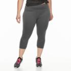 Plus Size Tek Gear&reg; Keyhole Capris, Women's, Size: 1xl, Dark Grey