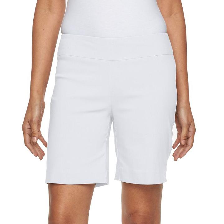 Women's Dana Buchman Pull-on Dress Shorts, Size: Xl, White