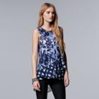 Women's Simply Vera Vera Wang Tiered Panel Top, Size: Large, Drk Purple