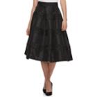Women's Ronni Nicole Glitter Stripe Skirt, Size: 6, Black