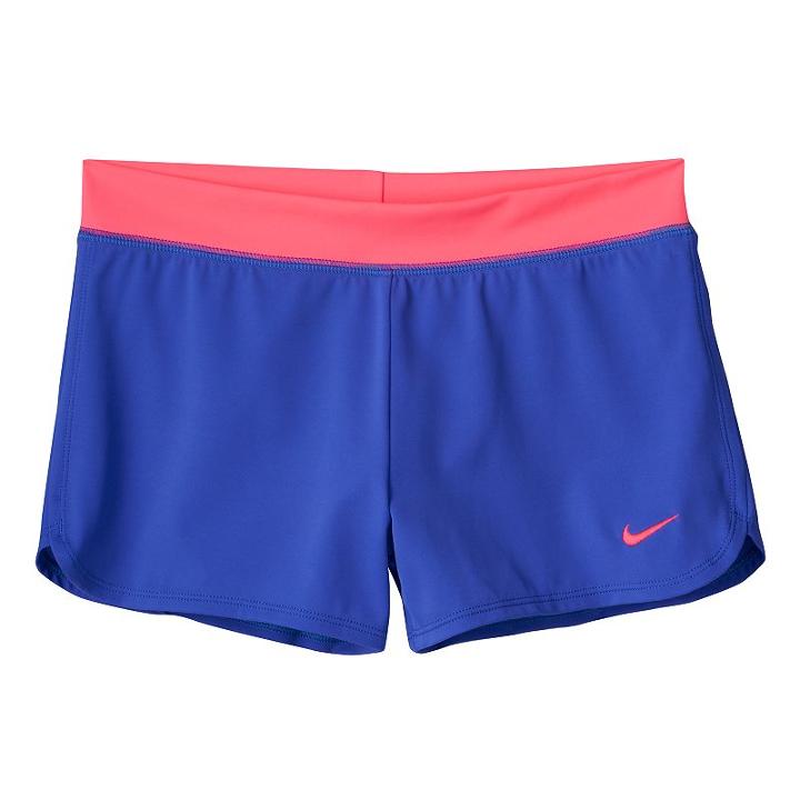 Girls 7-16 Nike Swim Cover-up Shorts, Girl's, Size: 10-12, Blue (navy)