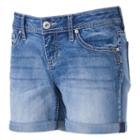 Juniors' Hydraulic Bailey Midi Jean Shorts, Girl's, Size: 11, Blue