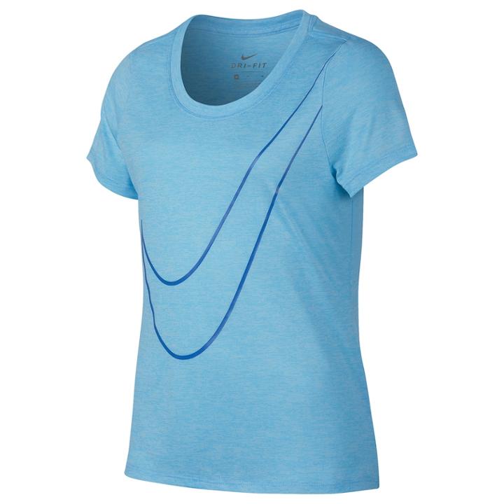 Girls 7-16 Nike Victory Veneer Swoosh Short Sleeve Tee, Size: Medium, Blue