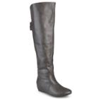 Journee Collection Angel Women's Over-the-knee Wedge Riding Boots, Girl's, Size: 6 Wc, Grey
