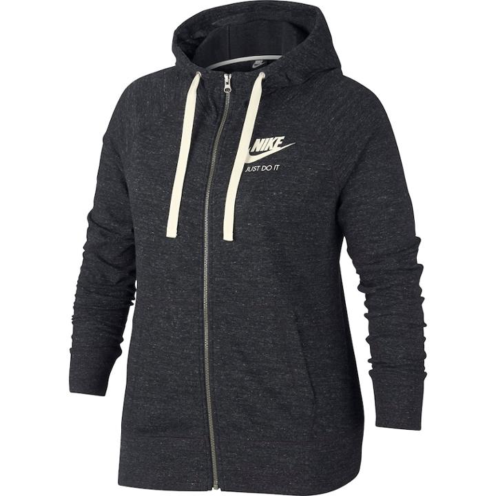 Plus Size Nike Full Zip Hoodie, Women's, Size: 2xl, Grey (charcoal)