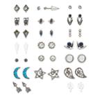 Mudd&reg; Moon, Star, Cactus & Leaf Stud Earring Set, Women's, Blue