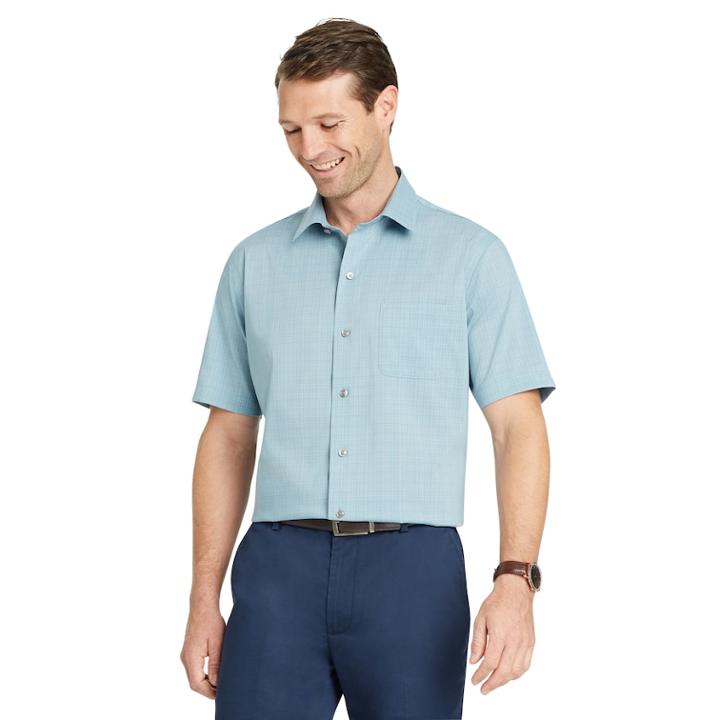 Big & Tall Van Heusen Flex Classic-fit Non-iron Poplin Button-down Shirt, Men's, Size: 3xl Tall, Light Blue