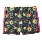 Girls 4-14 Jacques Moret Rainbow Stars Micro Shorts, Girl's, Size: Large, Black