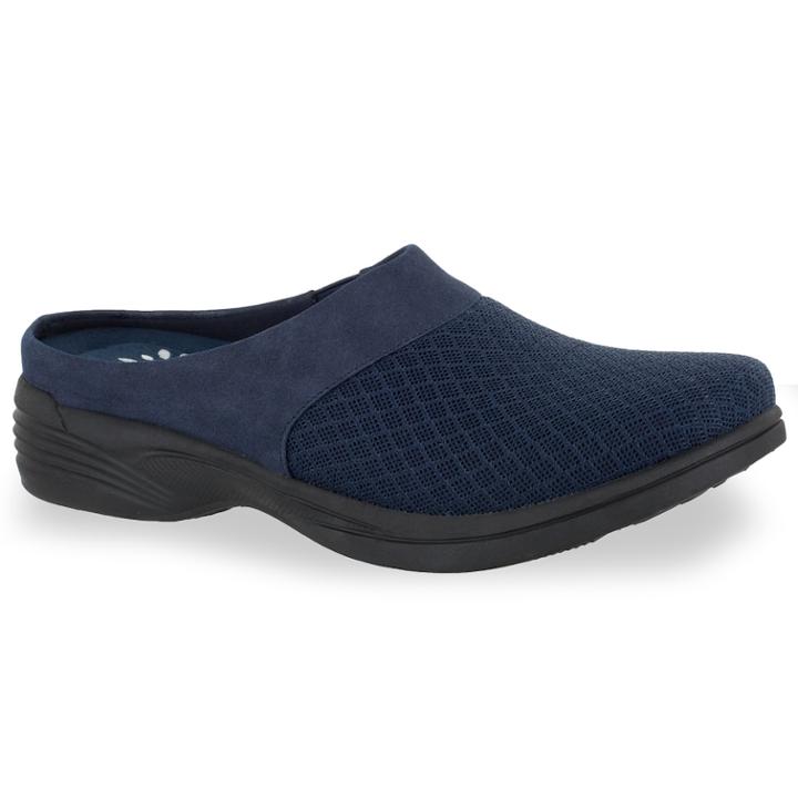 Solite By Easy Street Cozy Women's Mules, Size: 6.5, Blue (navy)