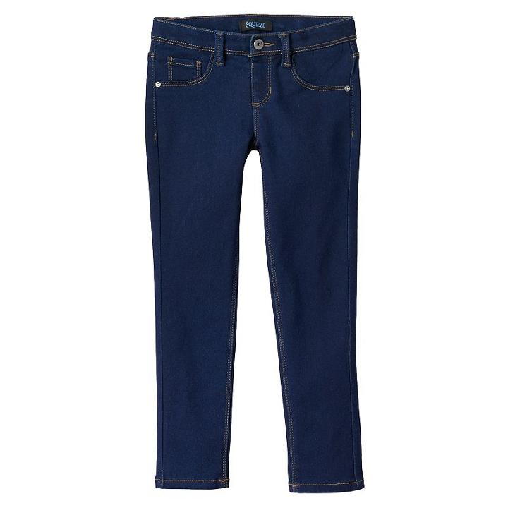 Girls 4-6x Squeeze Skinny Jeans, Girl's, Size: 7, Blue (navy)