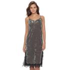 Women's Apt. 9&reg; Velvet Lace Slip Dress, Size: Small, Green