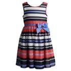 Girls 4-6x Youngland Striped Dress, Girl's, Size: 6x, Blue (navy)