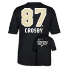 Men's Reebok Pittsburgh Penguins Sidney Crosby Name And Number Tee, Size: Large, Black