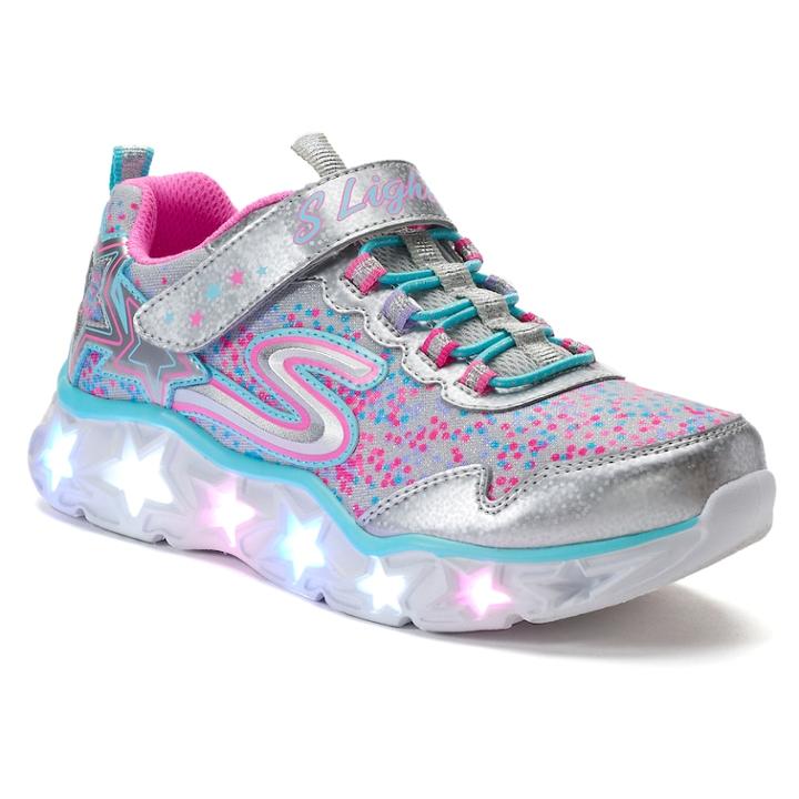 Skechers S Lights Galaxy Lights Girls' Light Up Shoes, Size: 13, Yellow