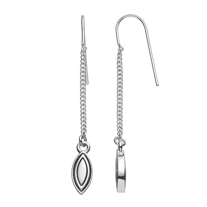 Dana Buchman Marquise Chain Drop Earrings, Women's, Silver