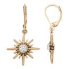 Simply Vera Vera Wang Simulated Crystal Starburst Drop Earrings, Women's, Gold