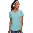 Women's Tek Gear&reg; Essential V-neck Short Sleeve Tee, Size: M Tall, Turquoise/blue (turq/aqua)