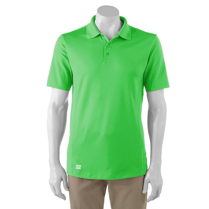 Men's Fila Sport Golf&reg; Fitted Pro Core Performance Polo, Size: Xl, Med Green