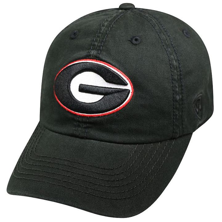 Youth Top Of The World Georgia Bulldogs Crew Baseball Cap, Men's, Black
