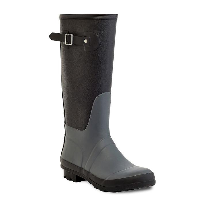 Henry Ferrera Royal Mile Women's Water-resistant Rain Boots, Size: 7, Black