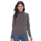 Petite Napa Valley Mockneck Sweater, Women's, Size: Xl Petite, Dark Brown