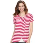 Maternity A:glow Tulip Hem Nursing Tee, Women's, Size: S-mat, Dark Pink