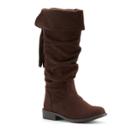 So&reg; Dixie Girls' Knee High Boots, Size: 4, Brown