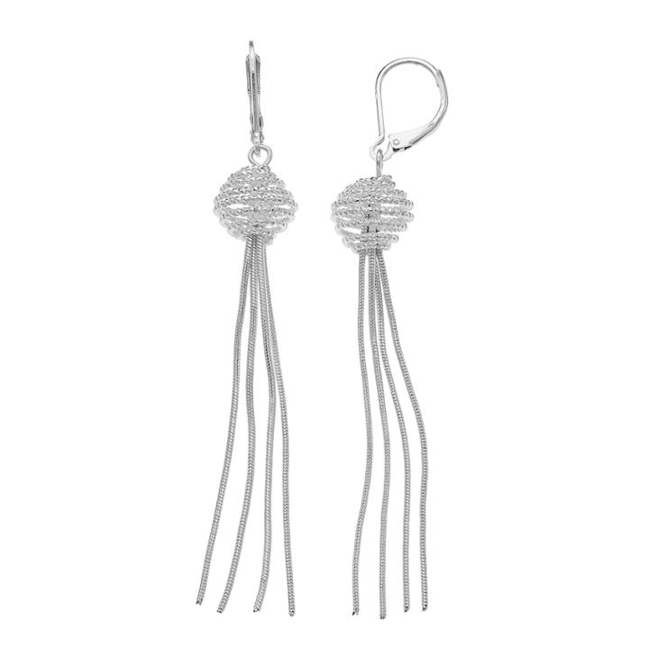 Napier Wrapped Snake Chain Tassel Nickel Free Drop Earrings, Women's, Silver