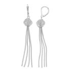 Napier Wrapped Snake Chain Tassel Nickel Free Drop Earrings, Women's, Silver