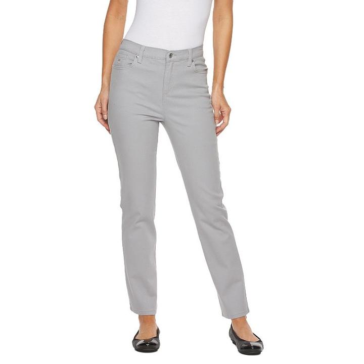 Petite Gloria Vanderbilt Amanda Classic Tapered Jeans, Women's, Size: 8p - Short, Silver
