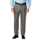 Big & Tall J.m. Haggar Premium Classic-fit Stretch Sharkskin Pleated Dress Pants, Men's, Size: 46x30, Med Grey
