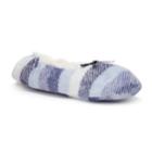 Women's Sonoma Goods For Life&trade; Striped Fuzzy Babba Ballerina Slippers, Size: S-m, Blue