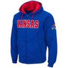 Men's Kansas Jayhawks Fleece Hoodie, Size: Large, Dark Blue