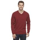 Men's Apt. 9&reg; Modern-fit 12gg Merino V-neck Sweater, Size: Xl, Med Red