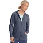 Women's Champion Heathered Jersey Zip-up Jacket, Size: Large, Blue