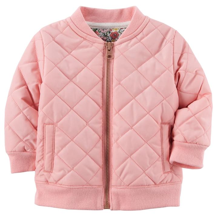 Baby Girl Carter's Quilted Jacket, Size: 24 Months, Pink